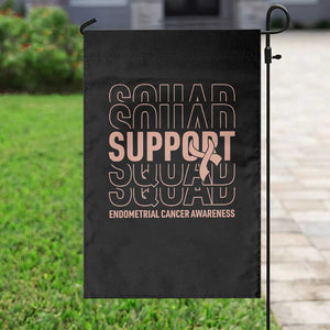 Endometrial Cancer Awareness Garden Flag Support Squad Ribbon Warrior TS12 Print Your Wear
