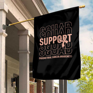Endometrial Cancer Awareness Garden Flag Support Squad Ribbon Warrior TS12 Print Your Wear