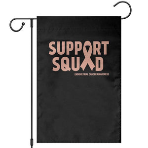 Endometrial Cancer Awareness Garden Flag Support Squad Warrior Gift TS12 Black Print Your Wear
