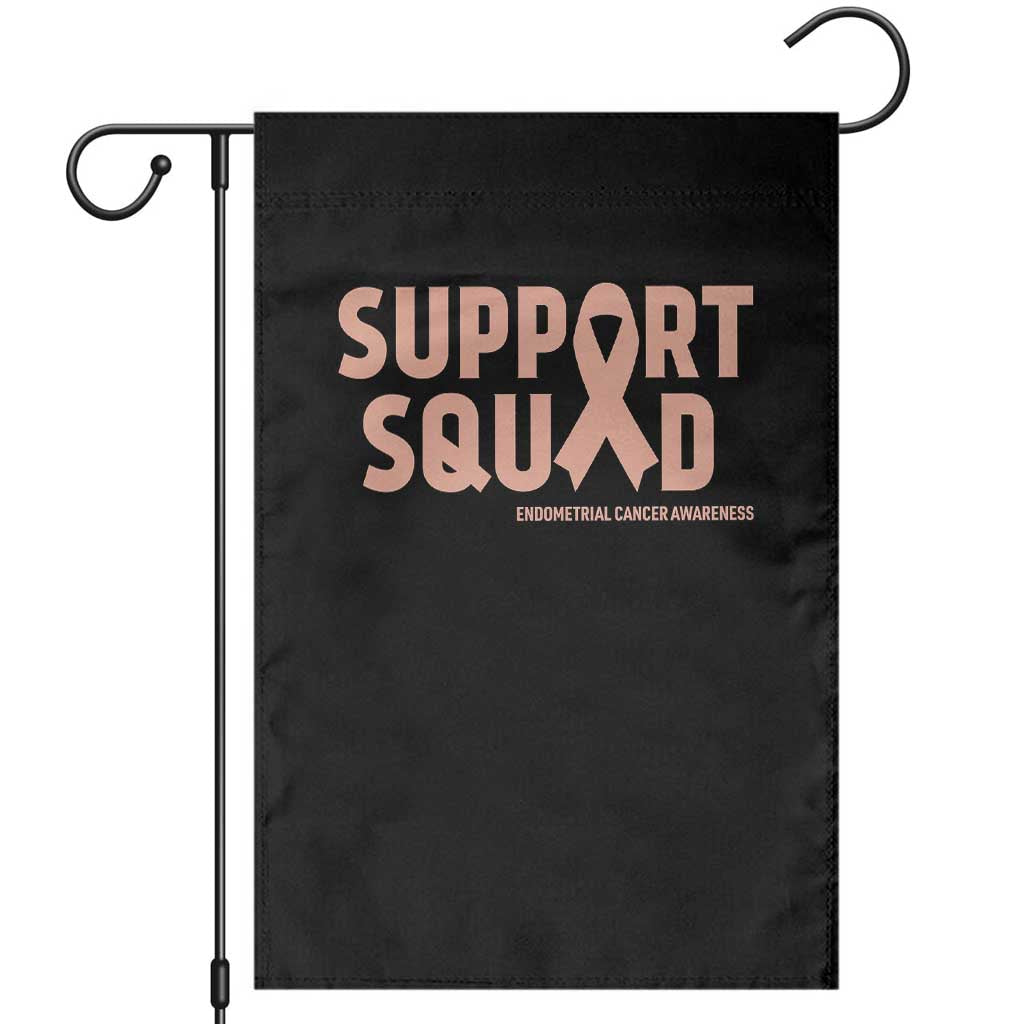 Endometrial Cancer Awareness Garden Flag Support Squad Warrior Gift TS12 Black Print Your Wear