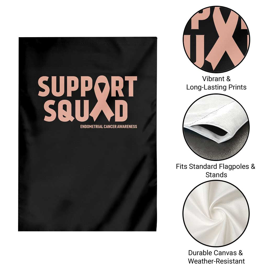 Endometrial Cancer Awareness Garden Flag Support Squad Warrior Gift TS12 Print Your Wear