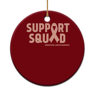Endometrial Cancer Awareness Ceramic Ornament Support Squad Warrior Gift TS12 1pc Red Print Your Wear