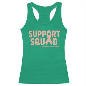 Endometrial Cancer Awareness Racerback Tank Top Support Squad Warrior Gift TS12 Irish Green Print Your Wear