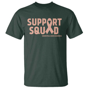 Endometrial Cancer Awareness T Shirt Support Squad Warrior Gift TS12 Dark Forest Green Print Your Wear