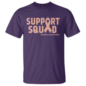 Endometrial Cancer Awareness T Shirt Support Squad Warrior Gift TS12 Purple Print Your Wear