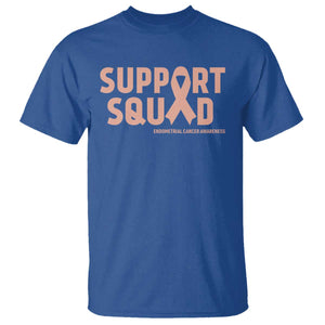 Endometrial Cancer Awareness T Shirt Support Squad Warrior Gift TS12 Royal Blue Print Your Wear