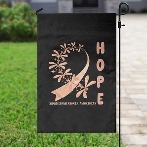Peach Dragonfly Endometrial Cancer Garden Flag Hope And Strength TS12 Print Your Wear