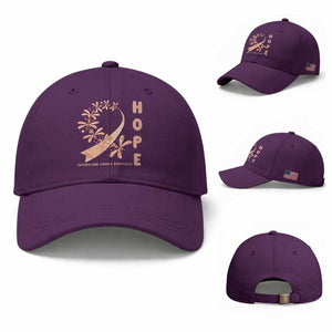 Peach Dragonfly Endometrial Cancer Baseball Cap Hope And Strength TS12 Baseball Cap Universal Fit Purple Print Your Wear