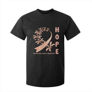 Peach Dragonfly Endometrial Cancer T Shirt For Kid Hope And Strength TS12 Black Print Your Wear