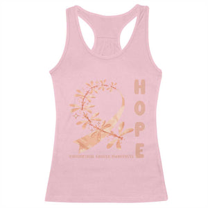 Peach Dragonfly Endometrial Cancer Racerback Tank Top Hope And Strength TS12 Light Pink Print Your Wear