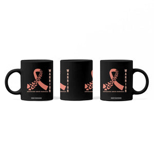 Endometrial Cancer Warrior Fighter Butterfly Coffee Mug Peach Ribbon Hope TS12 Print Your Wear