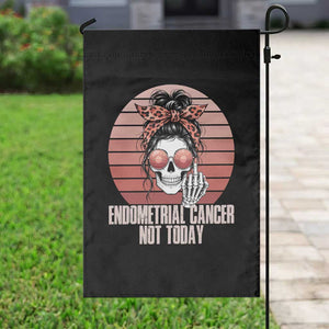 Vintage Endometrial Cancer Not Today Garden Flag Skeleton Warrior Fighter TS12 Print Your Wear