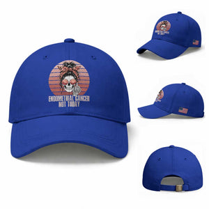 Vintage Endometrial Cancer Not Today Baseball Cap Skeleton Warrior Fighter TS12 Baseball Cap Universal Fit Royal Blue Print Your Wear