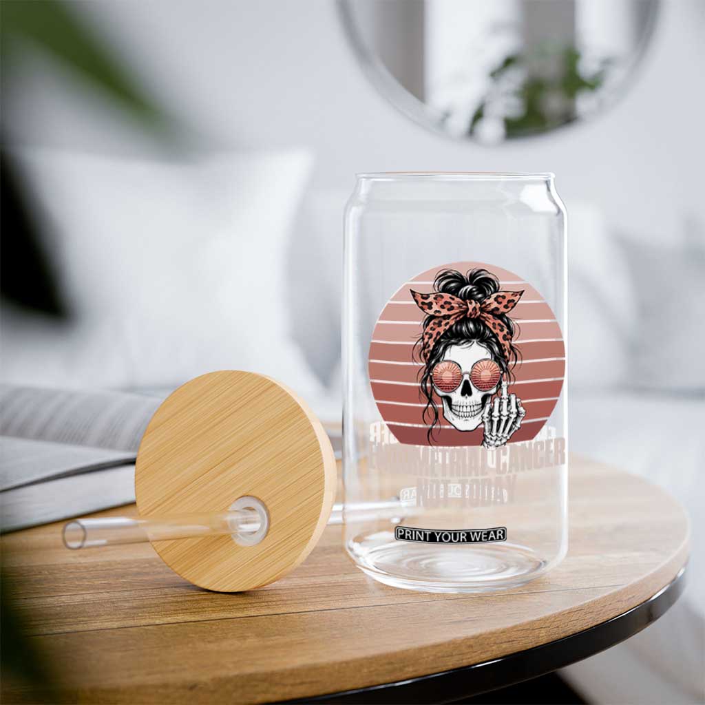 Vintage Endometrial Cancer Not Today Glass Can Skeleton Warrior Fighter TS12 Print Your Wear