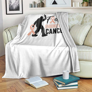 Funny Bigfoot Fuck Endometrial Cancer Awareness Gift Throw Blanket TS12 Print Your Wear