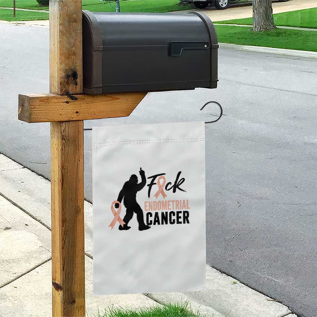 Funny Bigfoot Fuck Endometrial Cancer Awareness Gift Garden Flag TS12 Print Your Wear