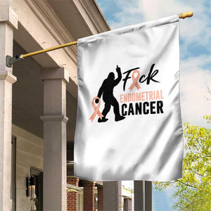 Funny Bigfoot Fuck Endometrial Cancer Awareness Gift Garden Flag TS12 Print Your Wear