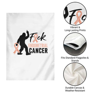 Funny Bigfoot Fuck Endometrial Cancer Awareness Gift Garden Flag TS12 Print Your Wear