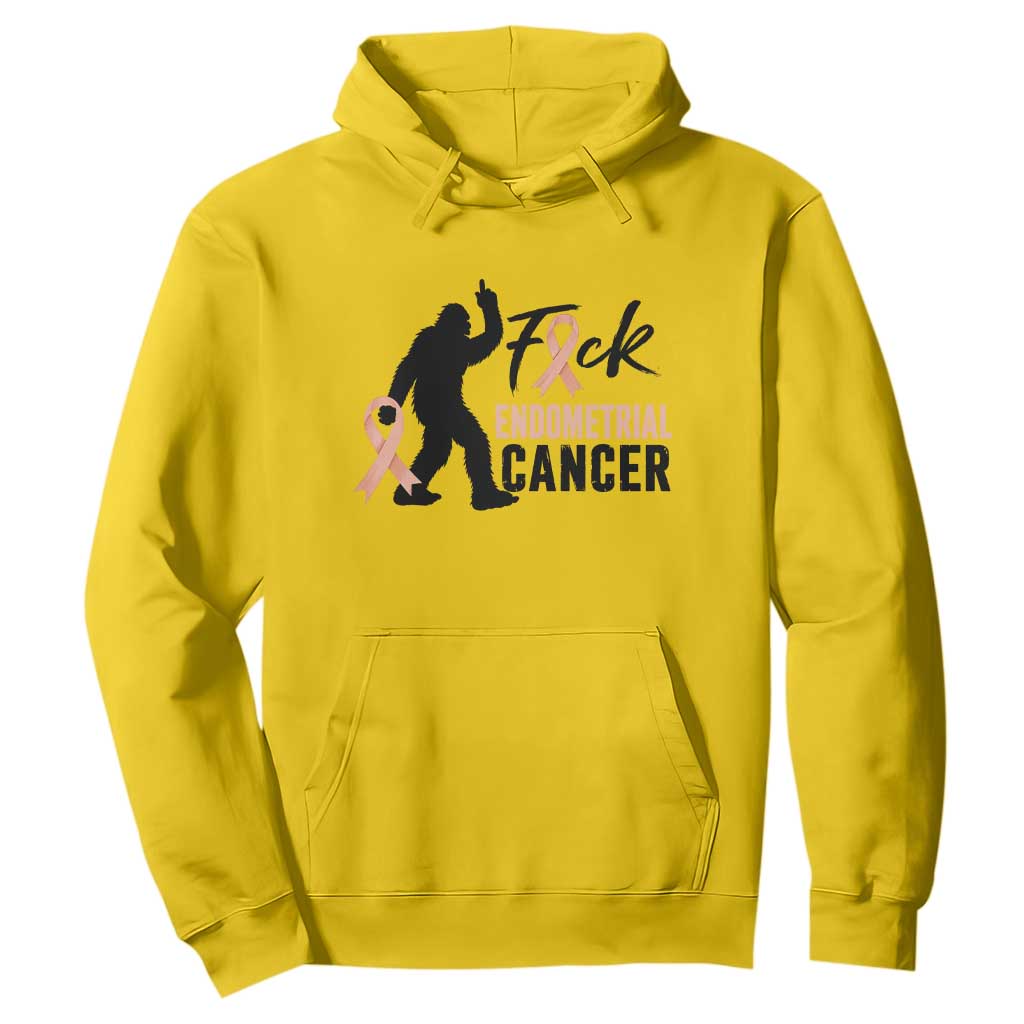 Funny Bigfoot Fuck Endometrial Cancer Awareness Gift Hoodie TS12 Daisy Print Your Wear