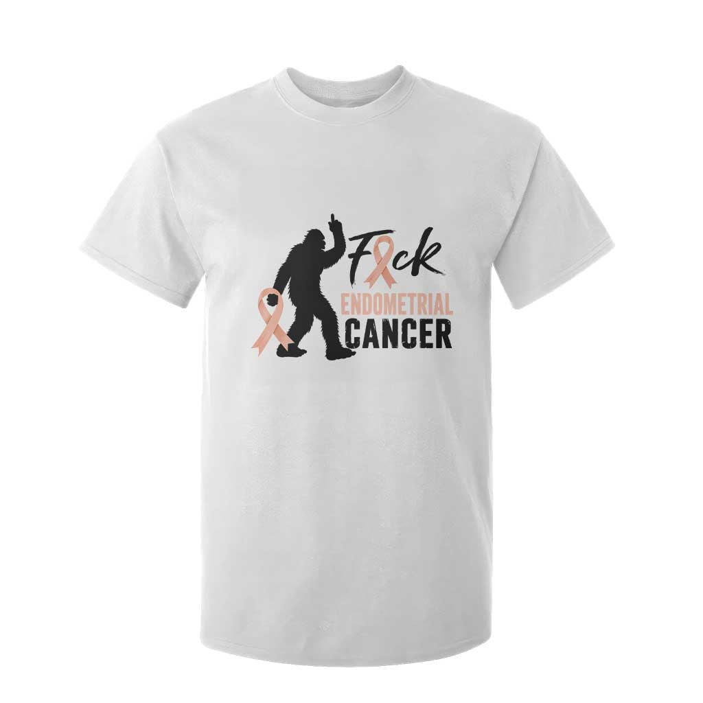 Funny Bigfoot Fuck Endometrial Cancer Awareness Gift T Shirt For Kid TS12 White Print Your Wear