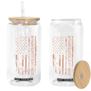 American Flag Endometrial Cancer Support Glass Can My Moms Fight My Fight TS12 Print Your Wear