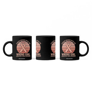 Cancer Messed With The Wrong Girl Coffee Mug Endometrial Cancer Warrior TS12 Print Your Wear