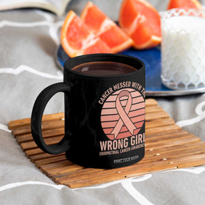 Cancer Messed With The Wrong Girl Coffee Mug Endometrial Cancer Warrior TS12 Print Your Wear
