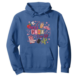 Funny Western Teacher Aide Graphic Hoodie She's A Para I Can Tell TS12 Royal Blue Print Your Wear