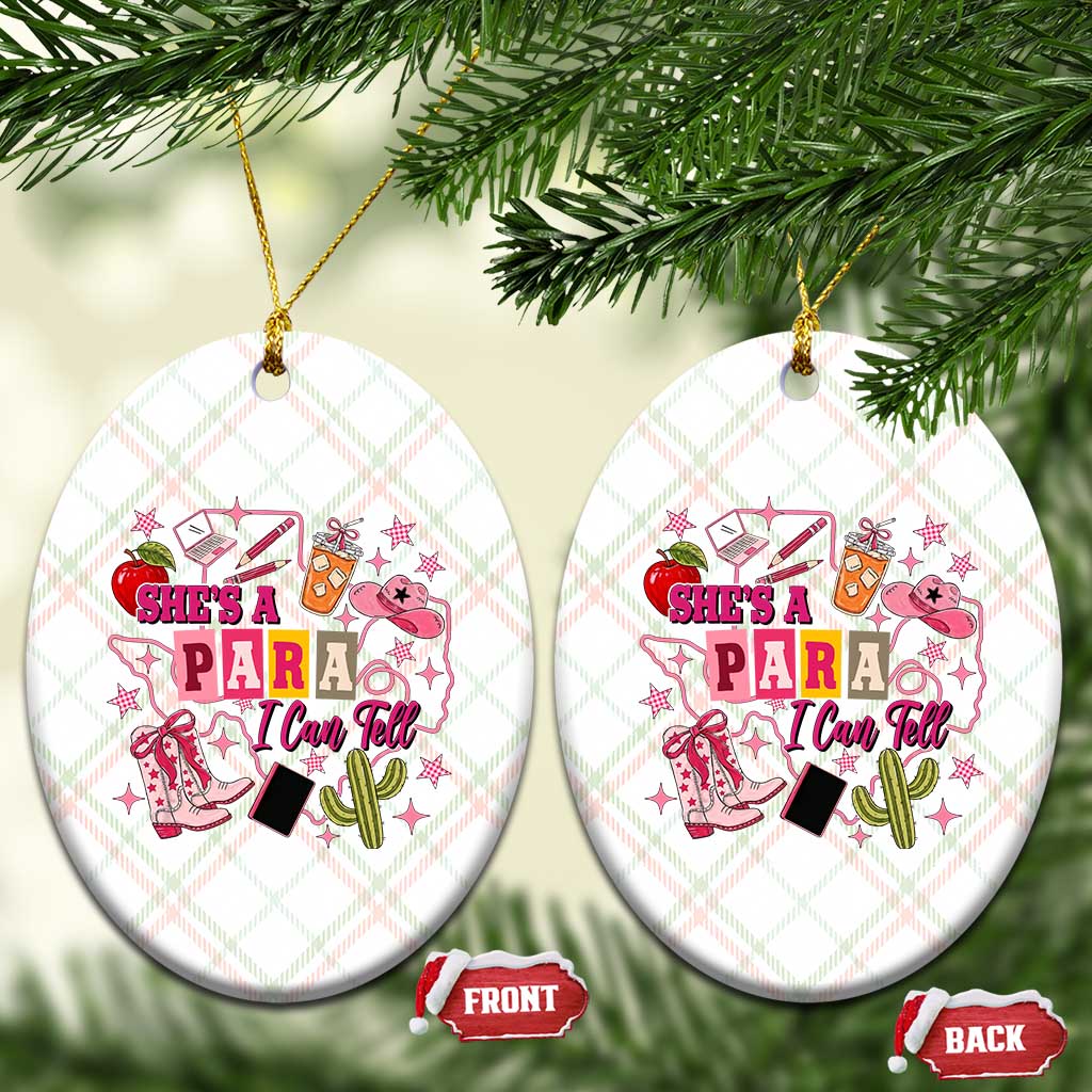 Funny Western Teacher Aide Graphic Ceramic Ornament She's A Para I Can Tell TS12 Print Your Wear