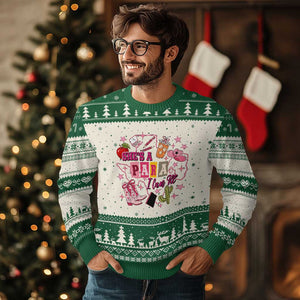 Funny Western Teacher Aide Graphic Ugly Christmas Sweater She's A Para I Can Tell TS12 Beige Green Print Your Wear