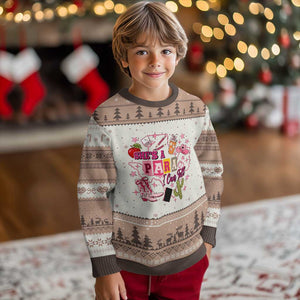 Funny Western Teacher Aide Graphic Ugly Christmas Sweater She's A Para I Can Tell TS12 Mocha Mousse Print Your Wear