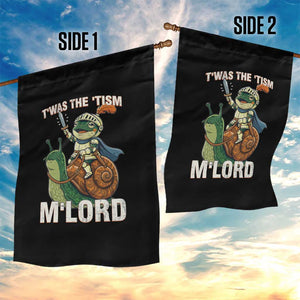 Funny Medieval Knight Frog Meme With Sword Garden Flag Twas The Tism MLord TS12 Print Your Wear