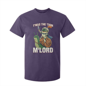 Funny Medieval Knight Frog Meme With Sword T Shirt For Kid Twas The Tism MLord TS12 Purple Print Your Wear