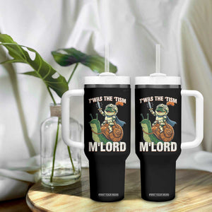 Funny Medieval Knight Frog Meme With Sword Tumbler With Handle Twas The Tism MLord TS12 Print Your Wear