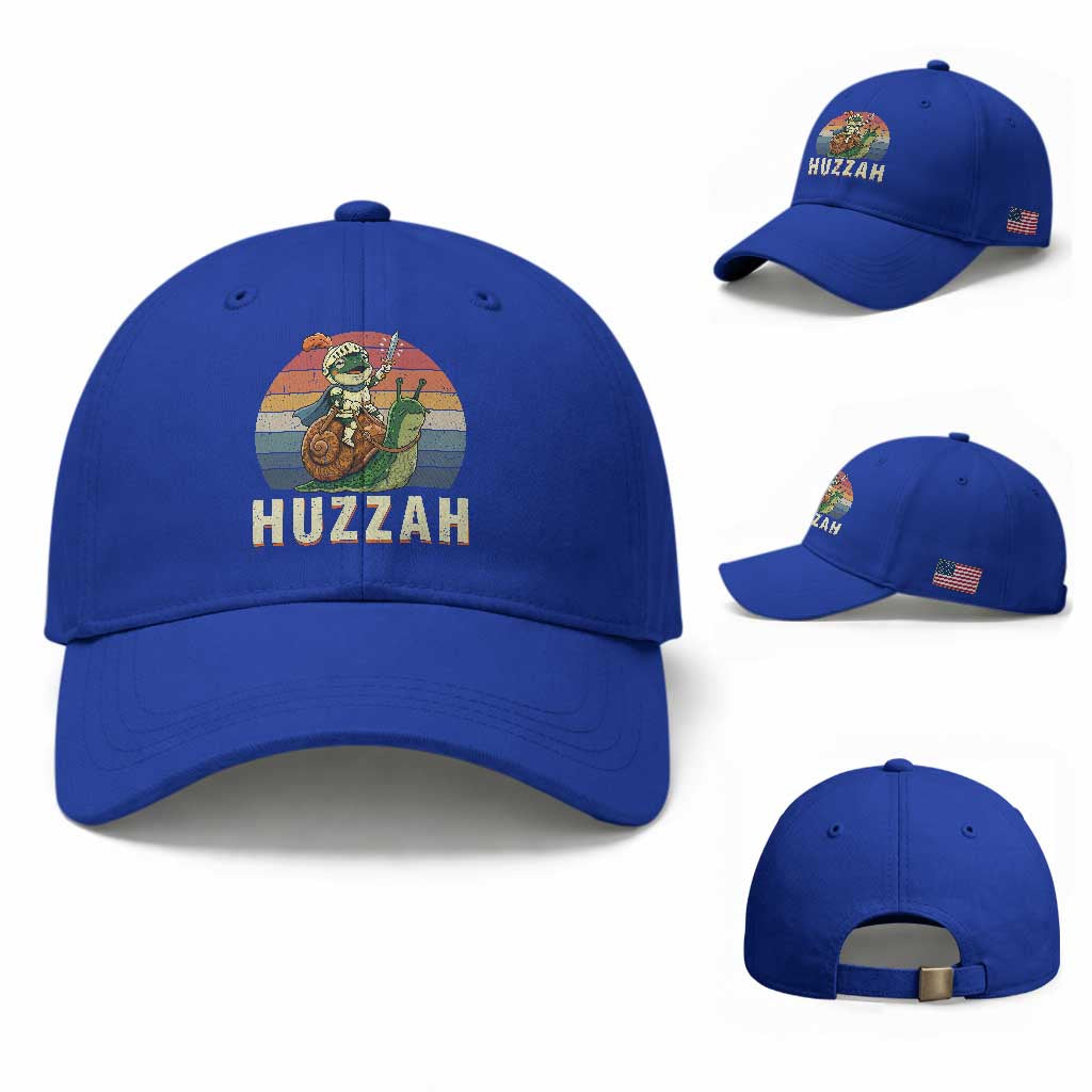 Funny Huzzah Frog Meme Baseball Cap Medieval Knight With Sword Graphic TS12 Baseball Cap Universal Fit Royal Blue Print Your Wear