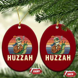 Funny Huzzah Frog Meme Ceramic Ornament Medieval Knight With Sword Graphic TS12 Print Your Wear
