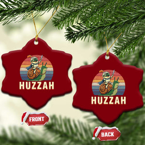 Funny Huzzah Frog Meme Ceramic Ornament Medieval Knight With Sword Graphic TS12 Print Your Wear
