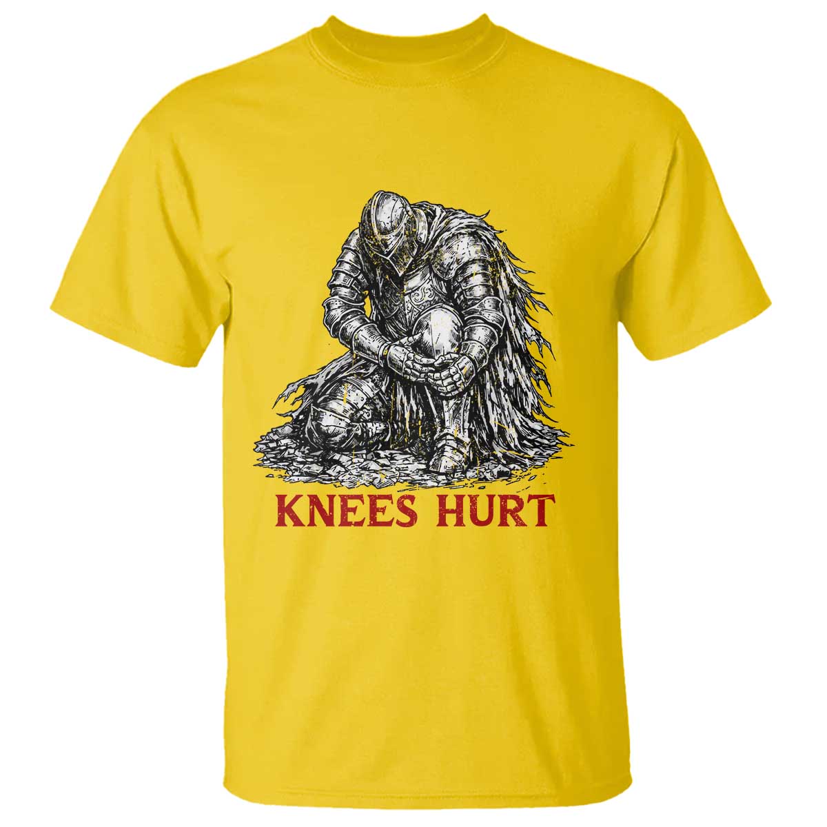 Funny Knees Hurt Medieval Knight T Shirt Dark Fantasy Sword Warrior Humor TS12 Daisy Print Your Wear