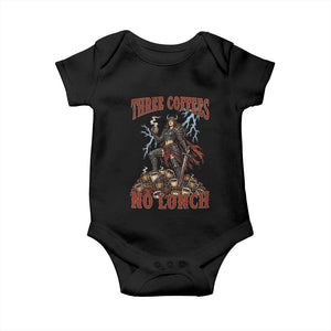 Funny Medieval Knight Worker Meme Baby Onesie Three Coffees No Lunch Valkyrie Coffee Lover TS12 Black Print Your Wear