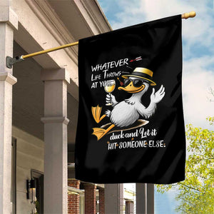 Whatever Life Throws At You Duck Garden Flag Funny Sarcastic Quote TS12 Print Your Wear