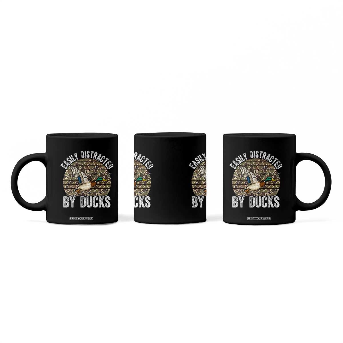 Duck Hunting Gift Coffee Mug Easily Distracted By Ducks TS12 Print Your Wear