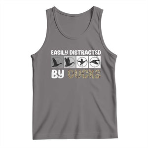 Funny Hunting Gift Tank Top Easily Distracted By Ducks Outdoor Lover TS12 Deep Heather Print Your Wear