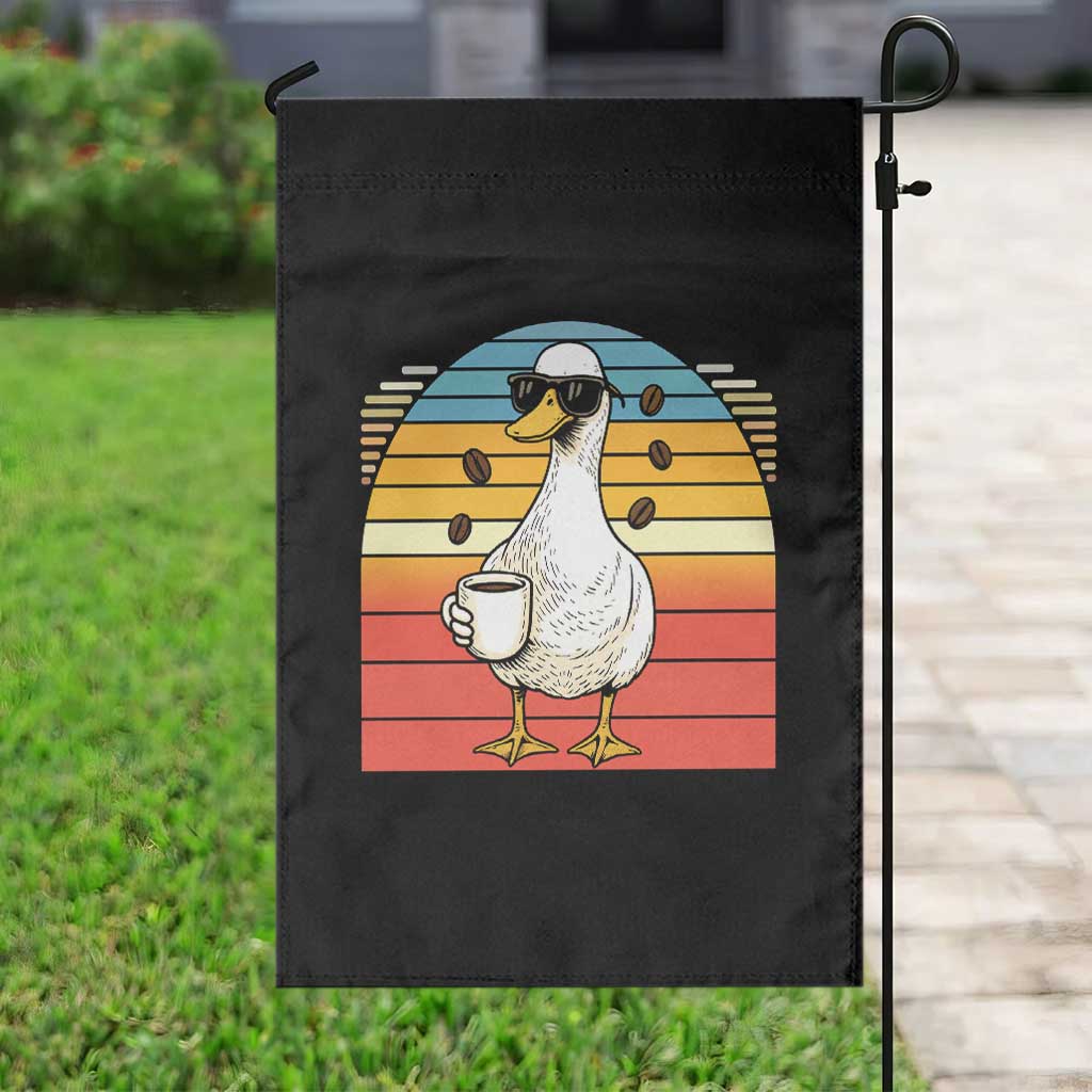 Funny Duck Drinking Garden Flag Coffee Lover Gift TS12 Print Your Wear