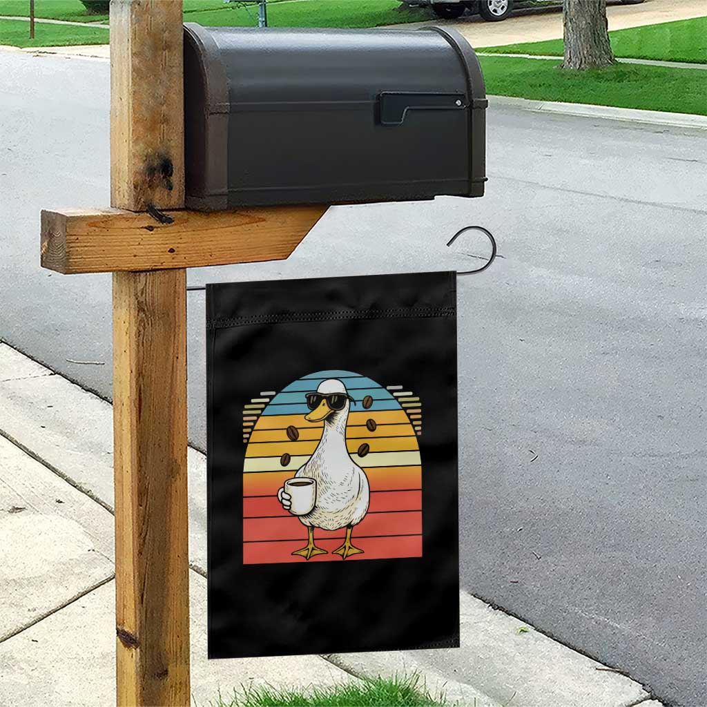 Funny Duck Drinking Garden Flag Coffee Lover Gift TS12 Print Your Wear