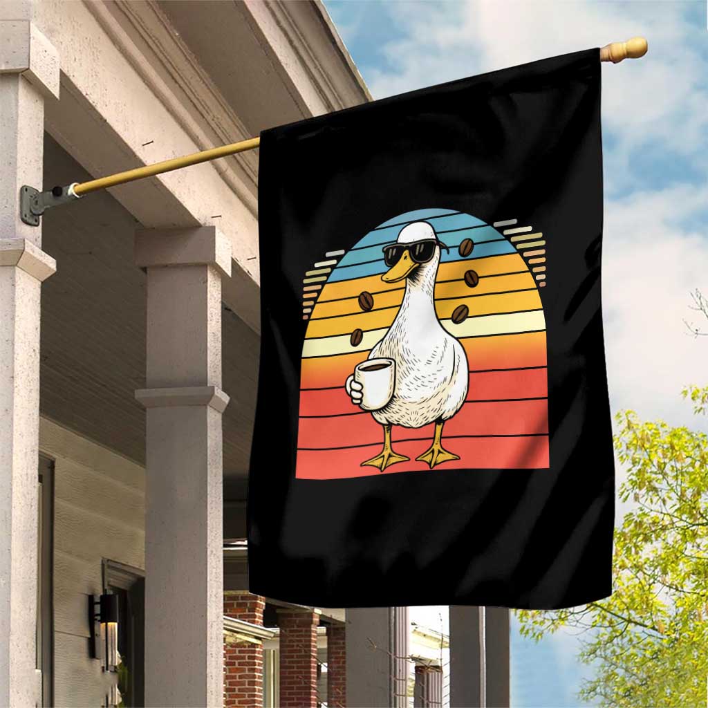 Funny Duck Drinking Garden Flag Coffee Lover Gift TS12 Print Your Wear