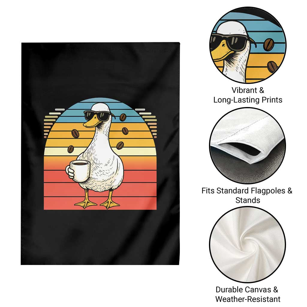 Funny Duck Drinking Garden Flag Coffee Lover Gift TS12 Print Your Wear