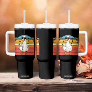 Funny Duck Drinking Tumbler With Handle Coffee Lover Gift TS12 Print Your Wear