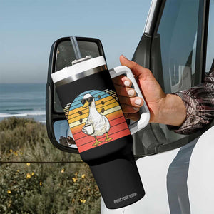 Funny Duck Drinking Tumbler With Handle Coffee Lover Gift TS12 Print Your Wear