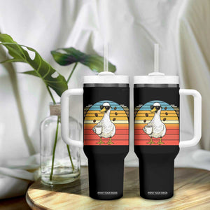Funny Duck Drinking Tumbler With Handle Coffee Lover Gift TS12 Print Your Wear