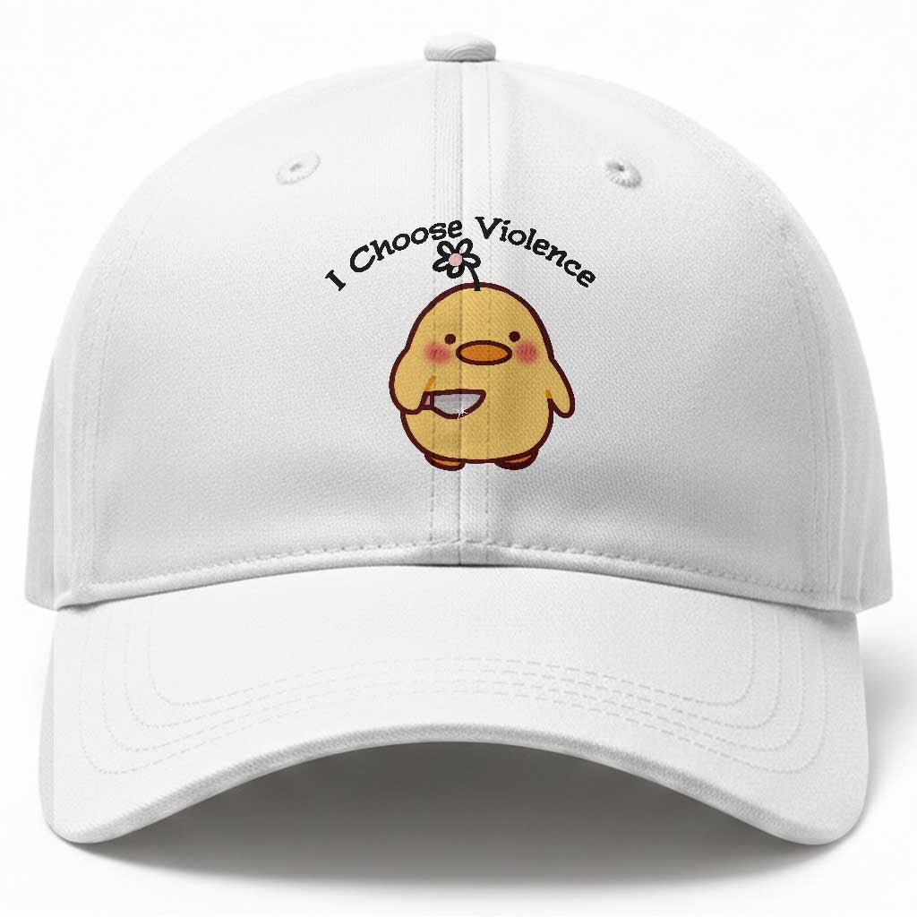 I Choose Violence Baseball Cap Funny Duck With Knife Gift TS12 Print Your Wear